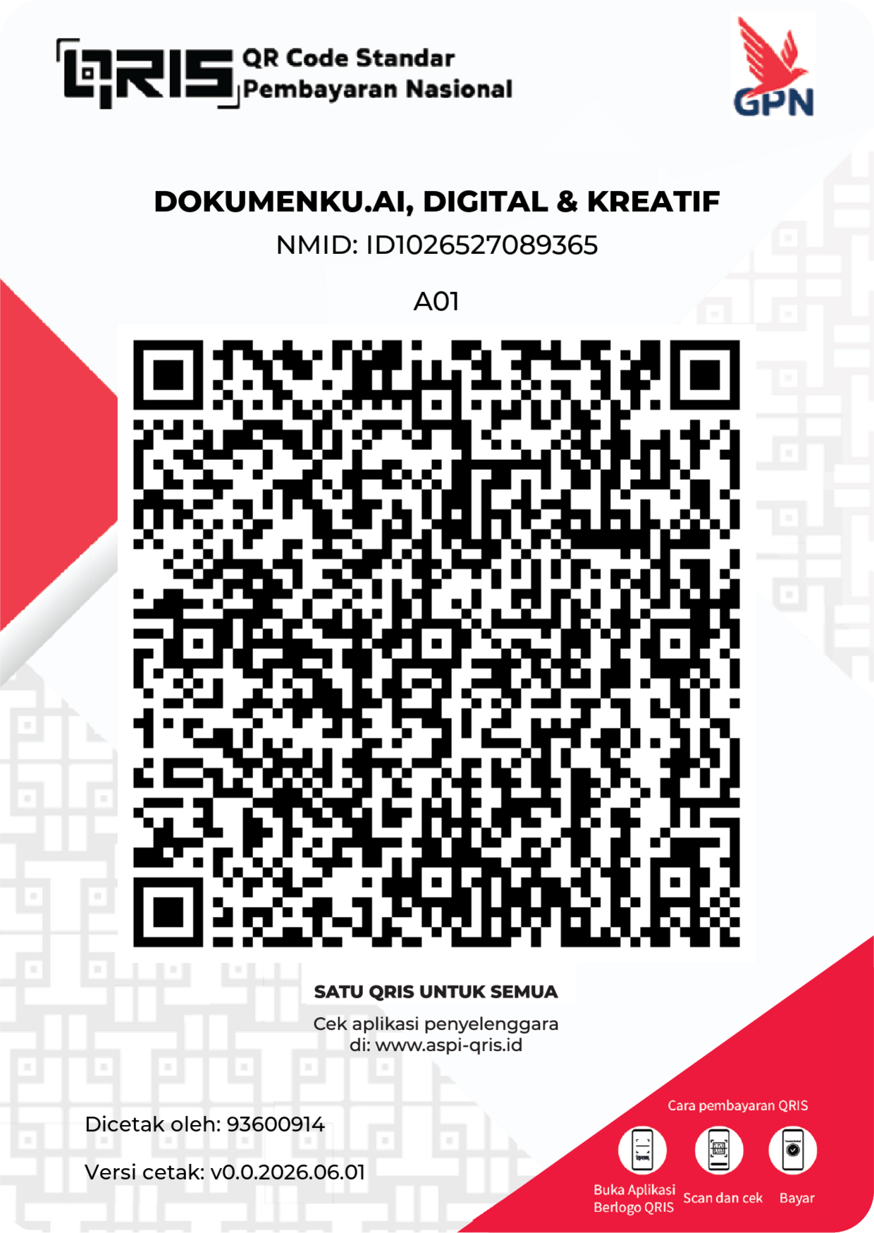 QRIS DokumenKu.ai - Momoi AI